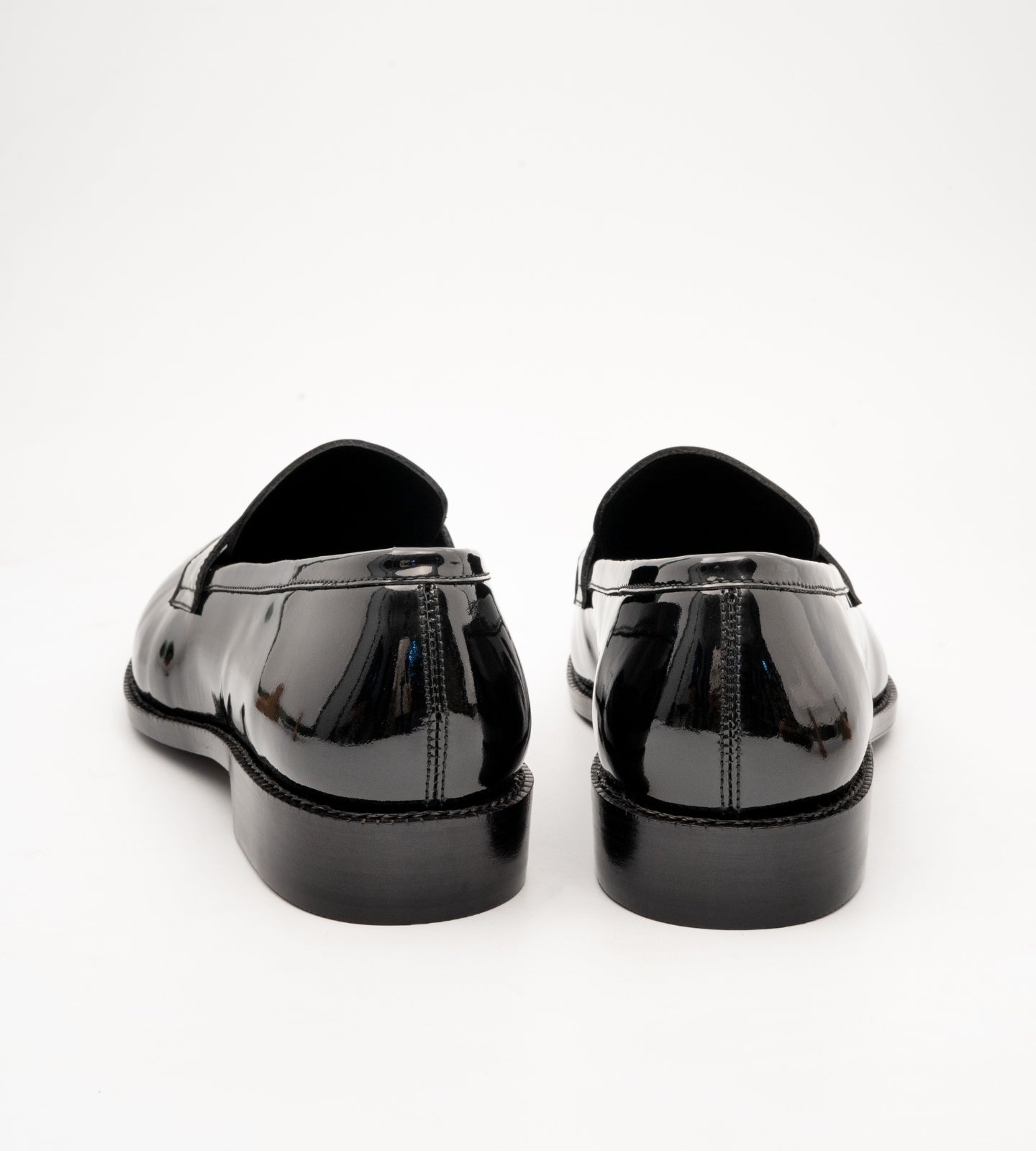 Goodyear Welted Classic Black Patent Penny Loafers