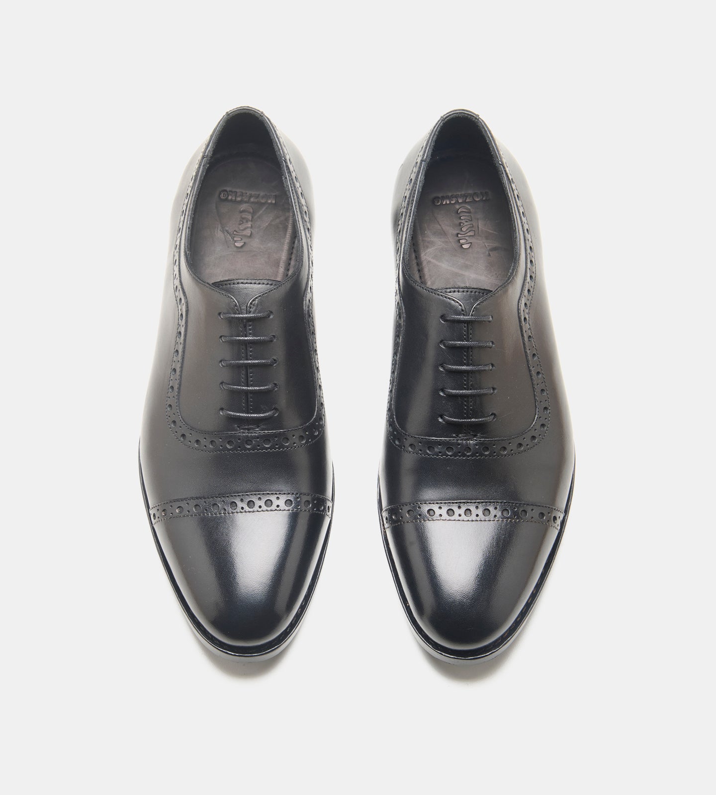 Goodyear Welted Black Adelaide Oxfords for Men