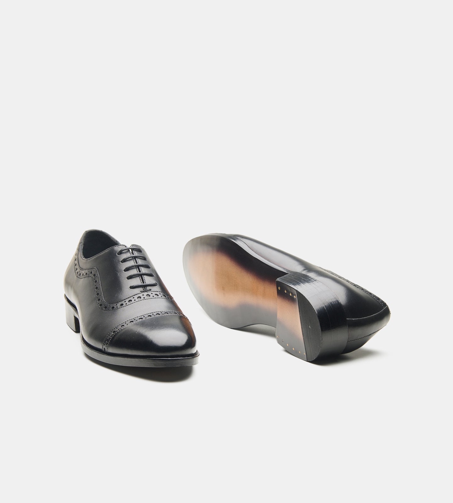 Goodyear Welted Black Adelaide Oxfords for Men