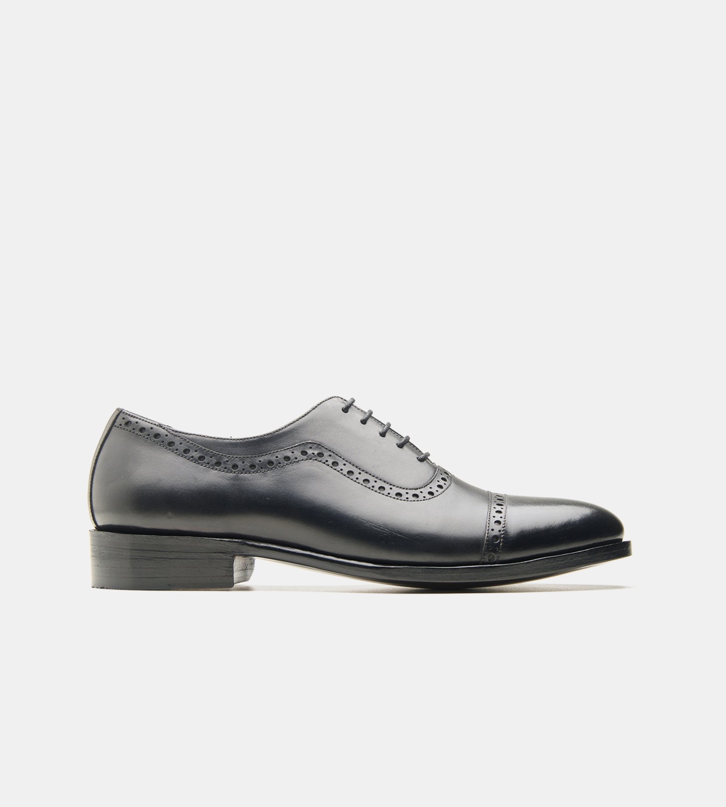Goodyear Welted Black Adelaide Oxfords for Men