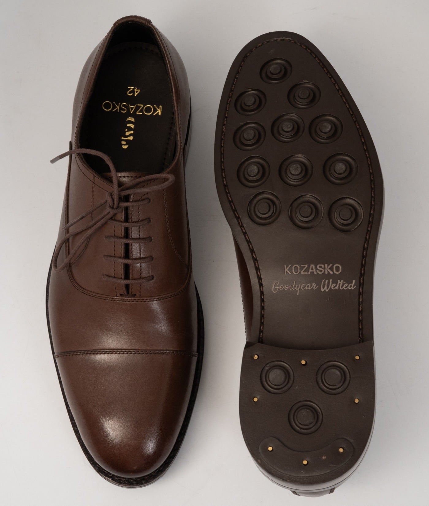 Classic Goodyear Welted Brown Captoe Oxford