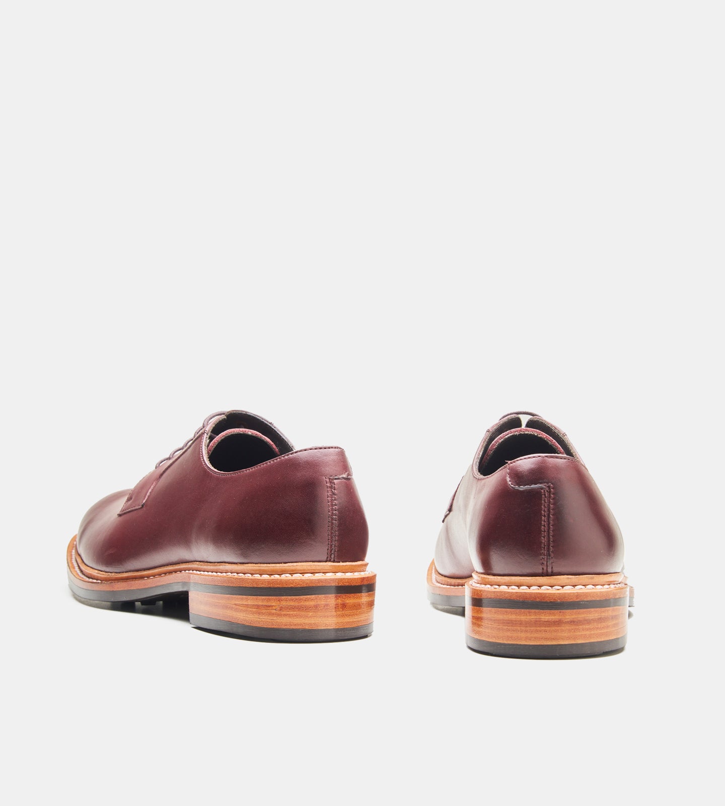Goodyear Welted Burgundy Plain Toe Blucher