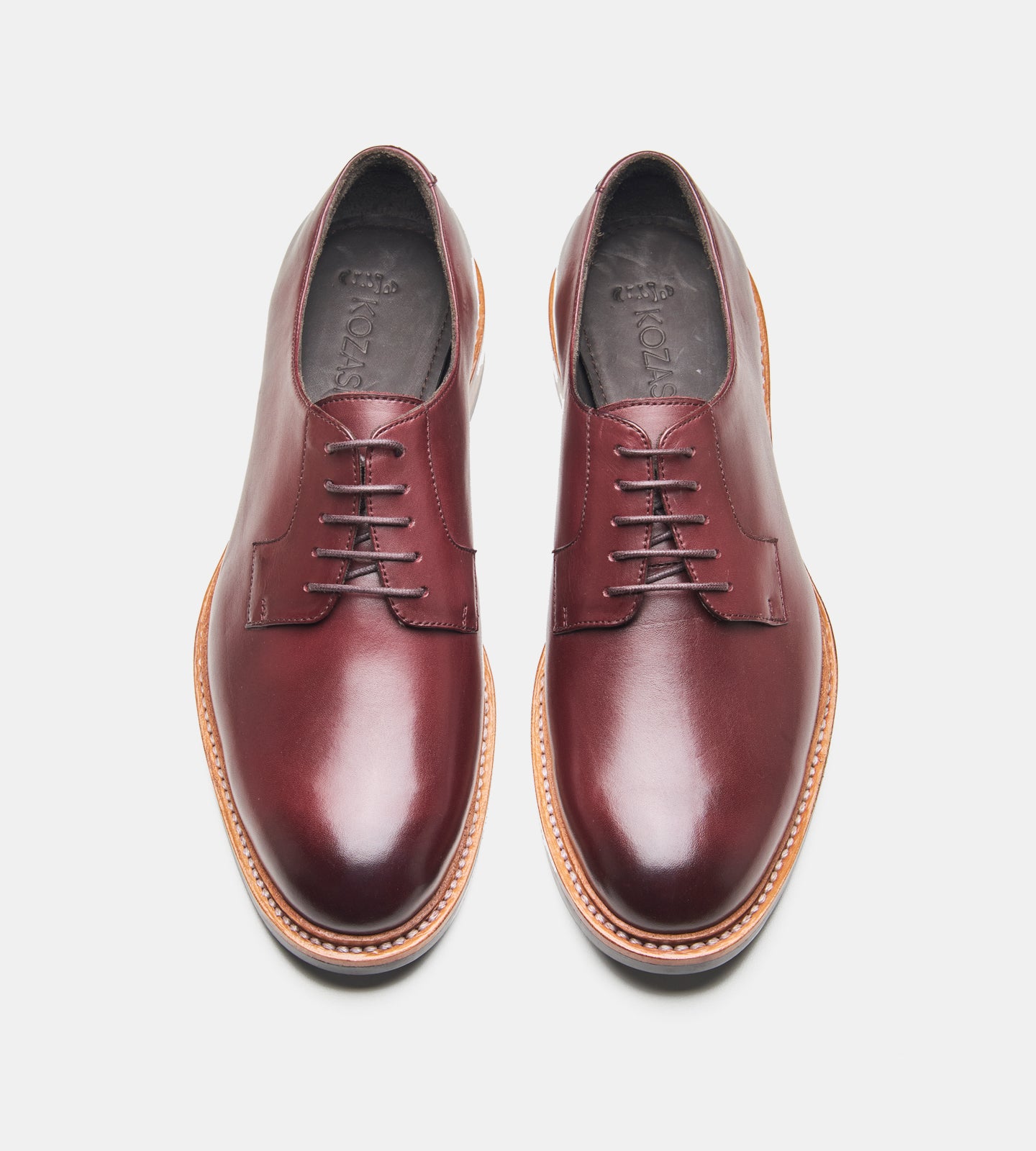 Goodyear Welted Burgundy Plain Toe Blucher