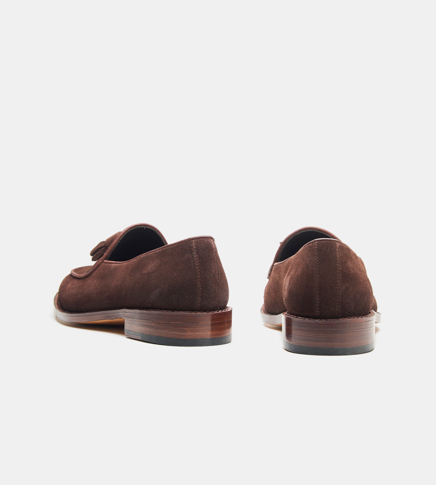 Goodyear Welted Brown Suede Belgian Tassel Loafer