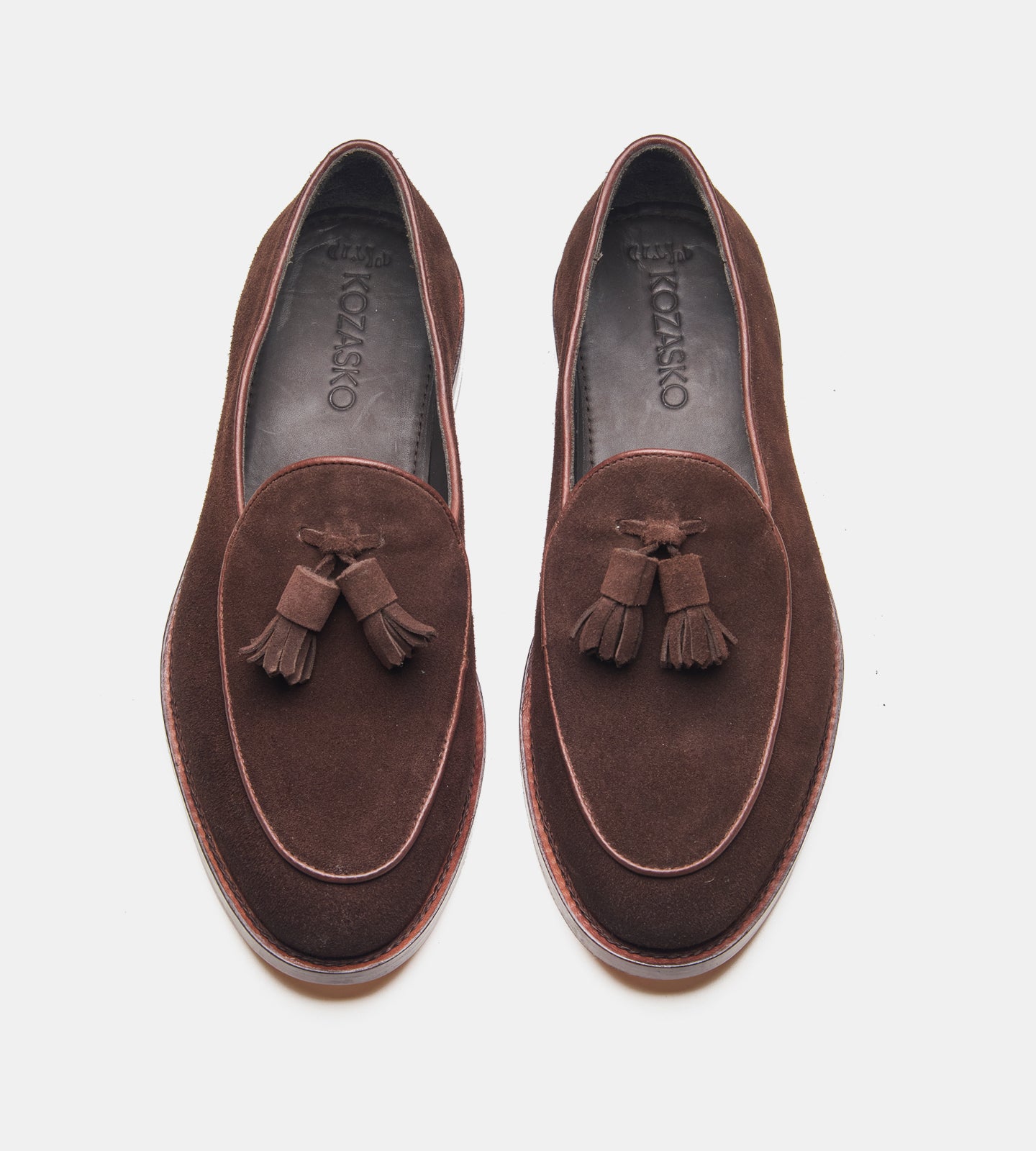 Goodyear Welted Brown Suede Belgian Tassel Loafer