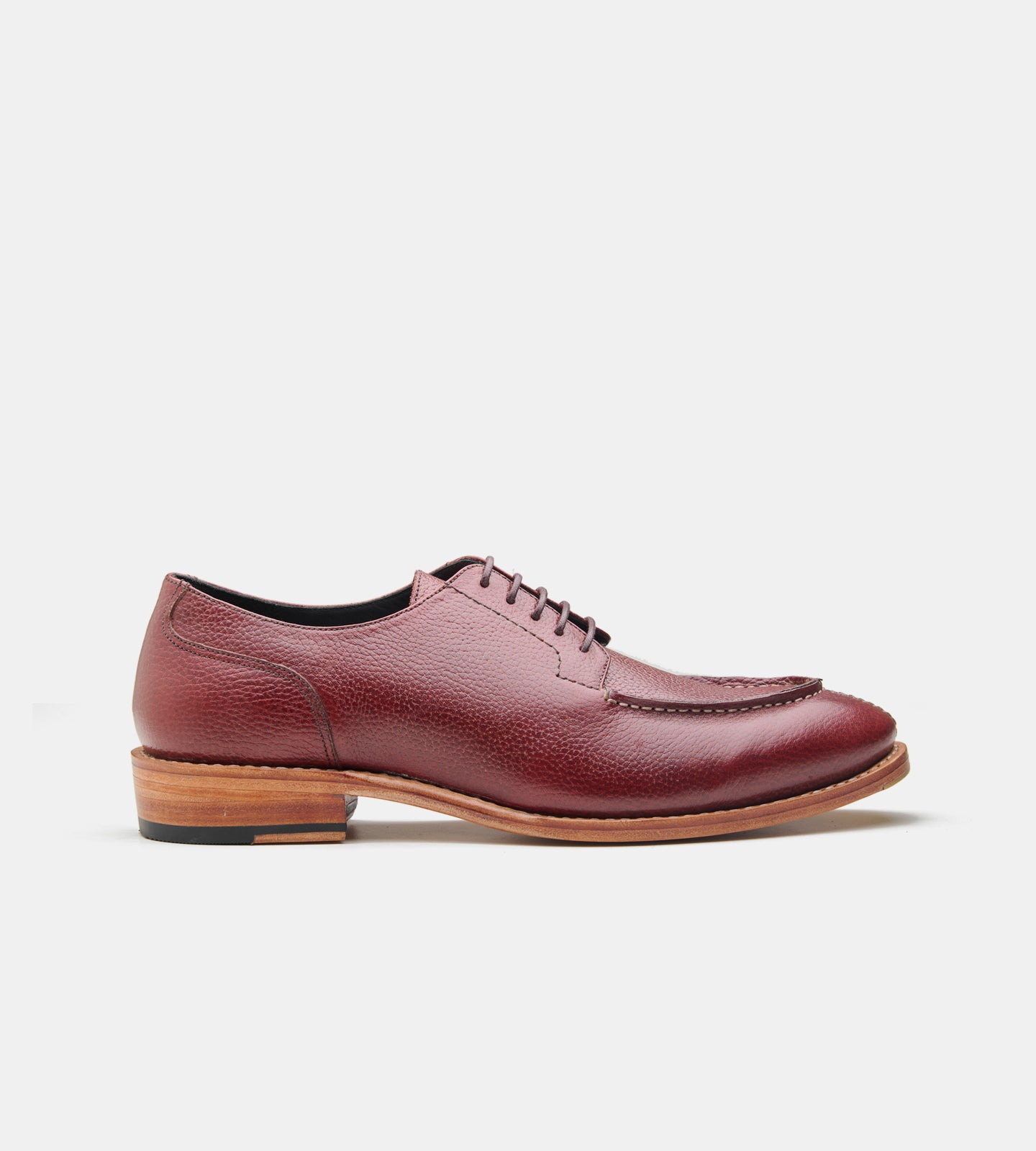 Goodyear Welted Burgundy Milled Split Toe Derby