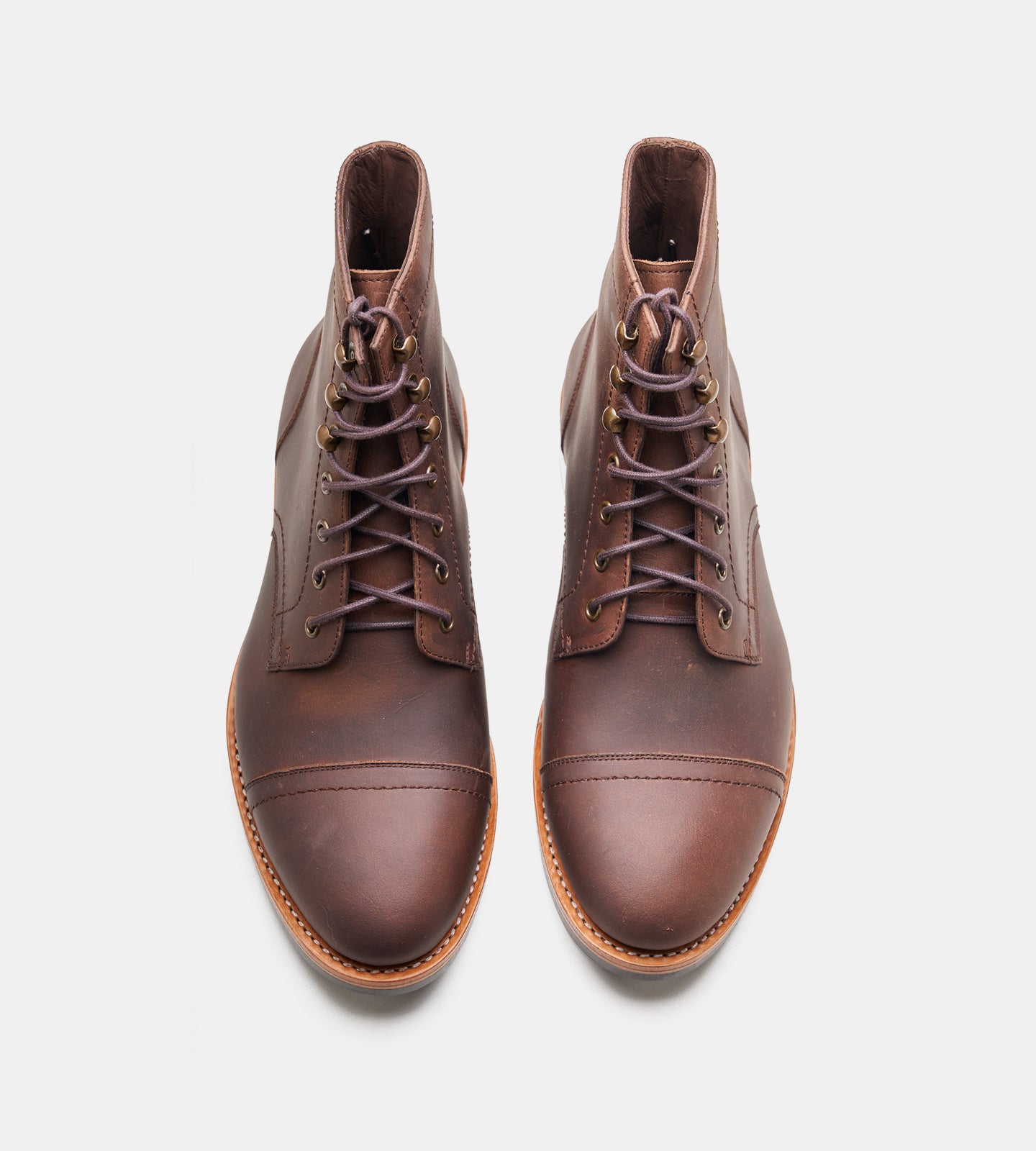 Goodyear Welted Brown Oiled Leather Captoe Boot