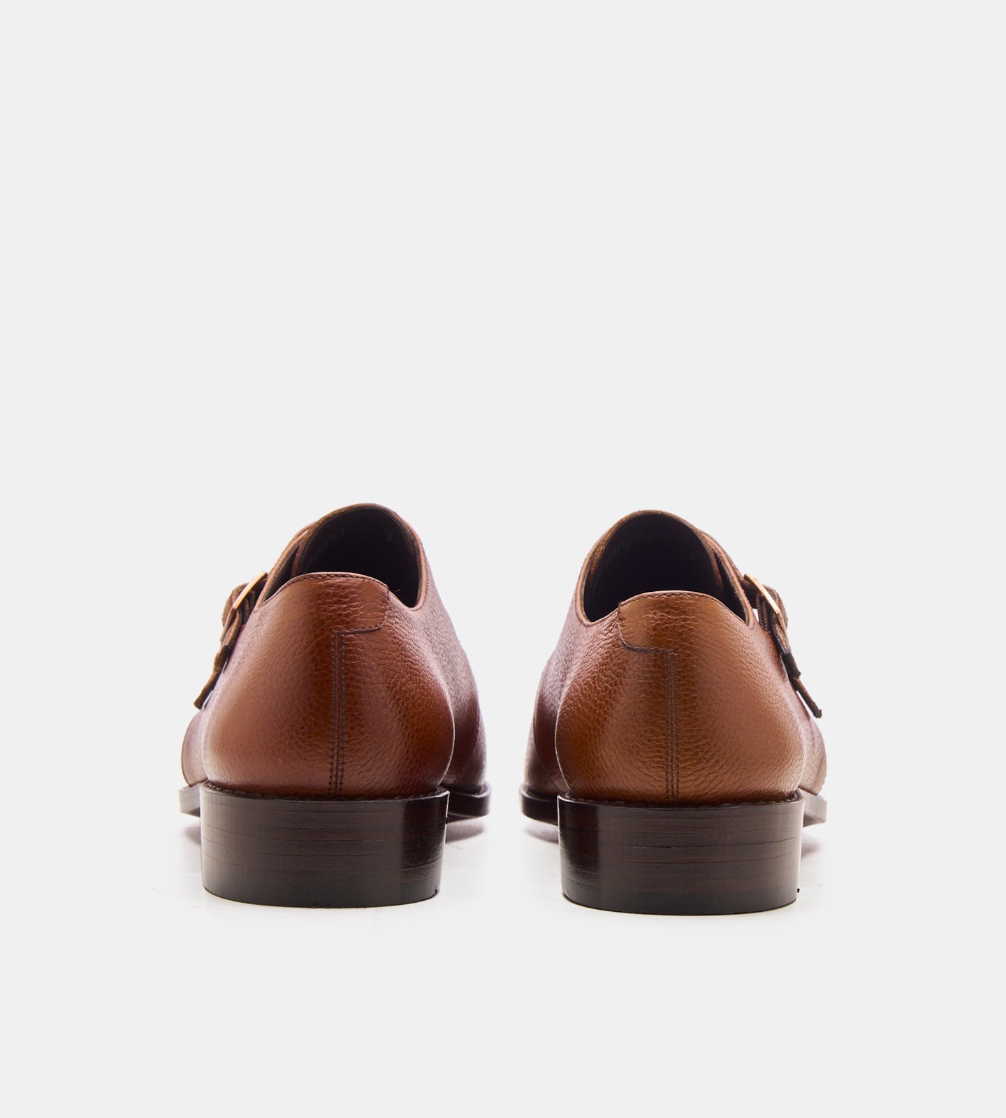 Goodyear Welted Tan Milled Double Monk with Fiddle Waist
