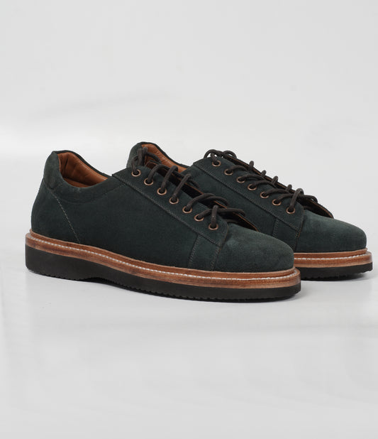 Ojas - HandWelted Olive Suede Sneaker