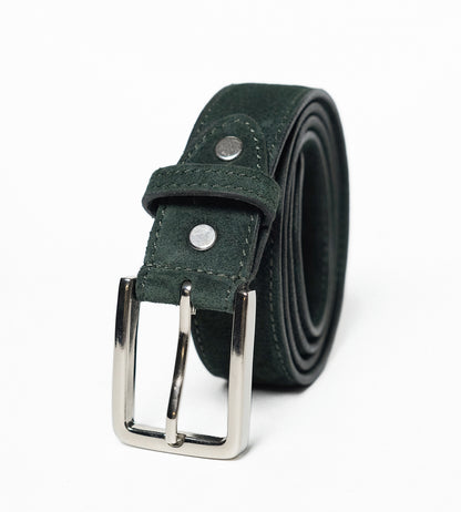 Handmade Olive Suede Leather Belt