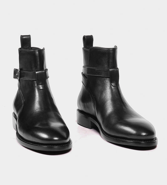 Goodyear Welted Black Full Grain Jodhpur Boot