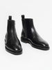 Hand Welted  Classic Black Full Grain Zipper Chelsea Boot