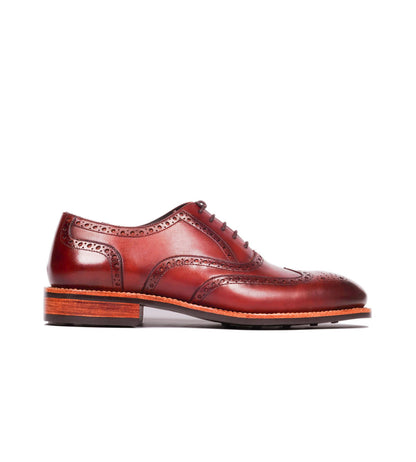 Hand Welted British Tan Wingtip Oxfords