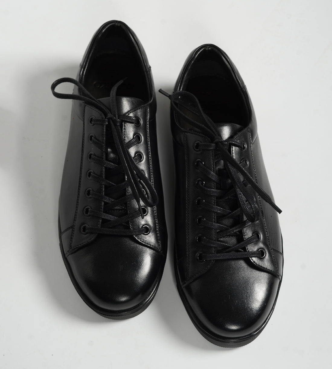 Handmade Classic Black Leather Sneaker