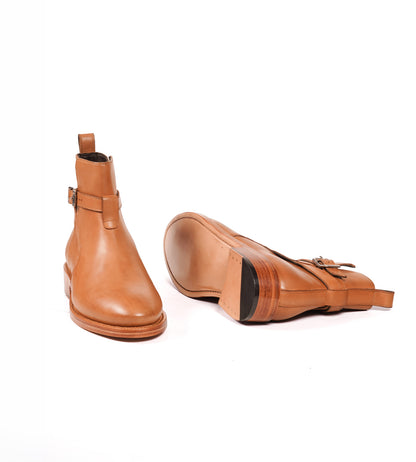 Hand Welted Tan Full Grain Jodhpur Boot