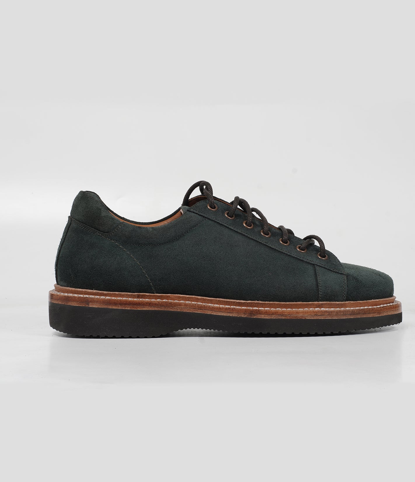 Ojas - HandWelted Olive Suede Sneaker