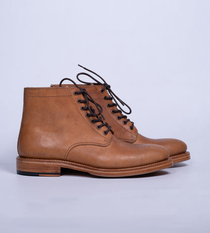 Badalassi Veg Tanned Tan Plain Toe Boot