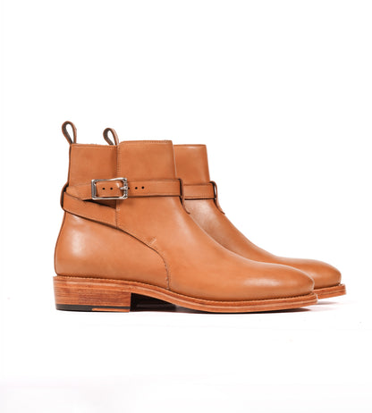 Hand Welted Tan Full Grain Jodhpur Boot