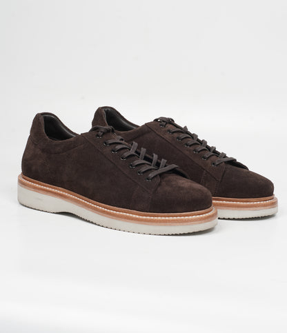 HandWelted Classic Brown Suede Sneaker