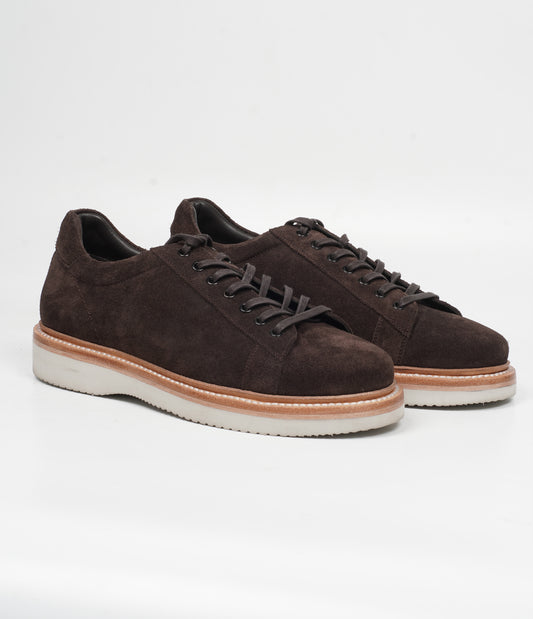 HandWelted Classic Brown Suede Sneaker