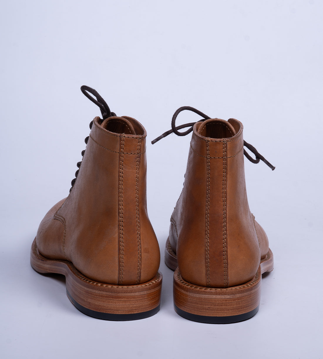 Badalassi Veg Tanned Tan Plain Toe Boot