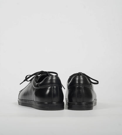 Handmade Classic Black Leather Sneaker