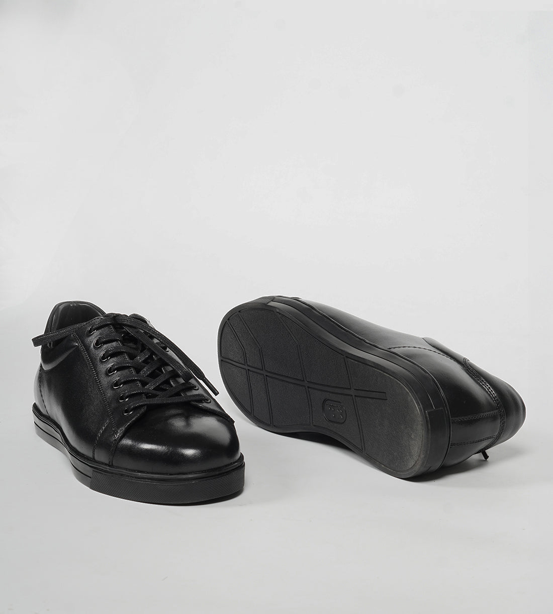 Handmade Classic Black Leather Sneaker
