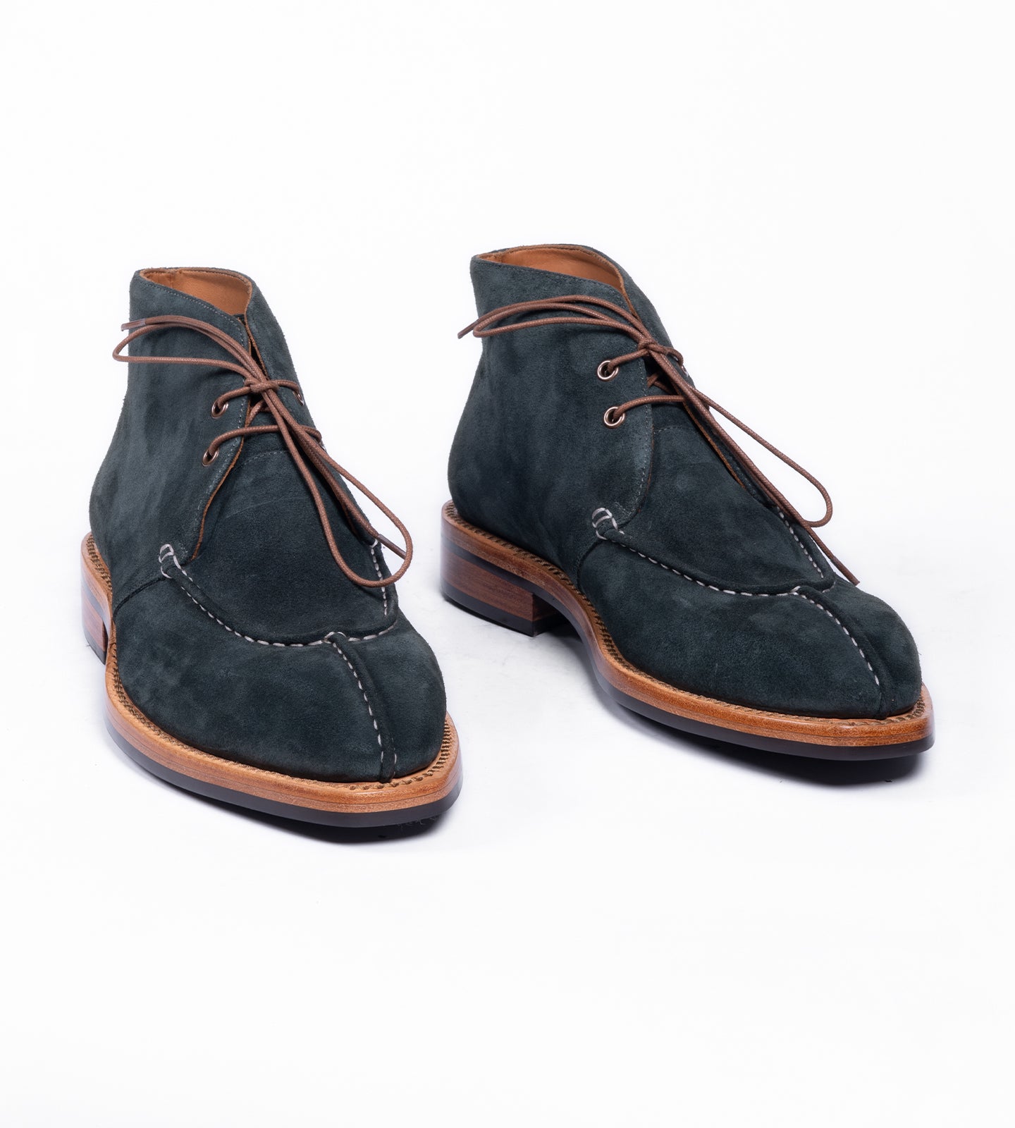 Hand-Welted Olive Suede Chukka Boot