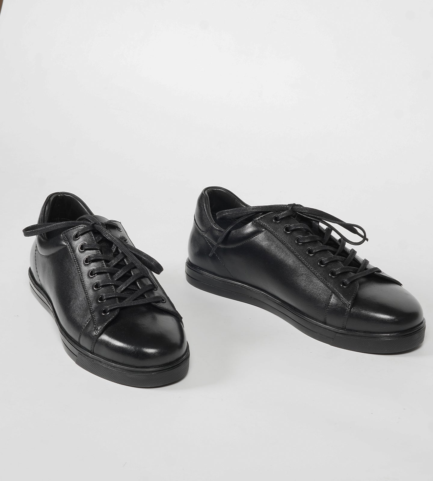 Handmade Classic Black Leather Sneaker