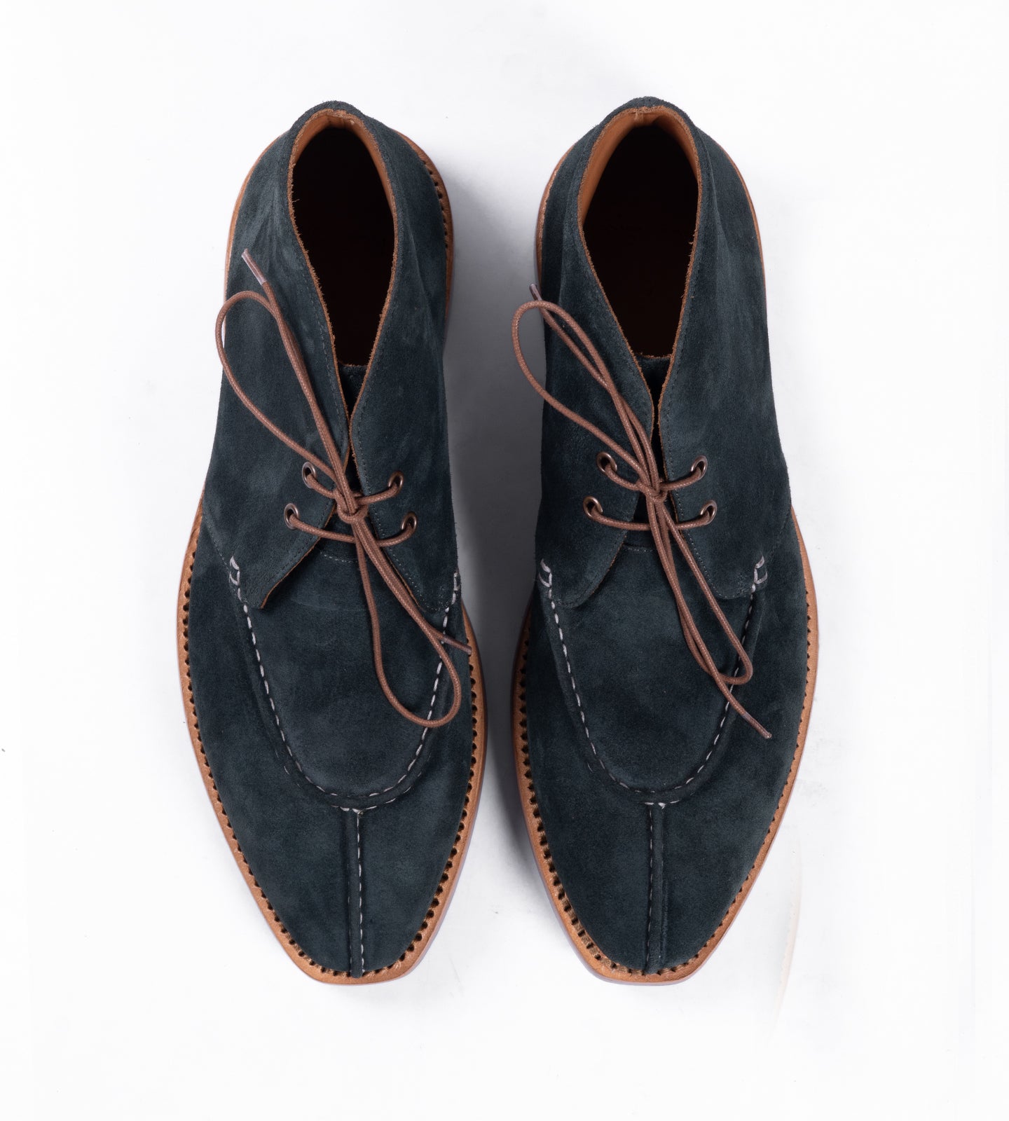 Hand-Welted Olive Suede Chukka Boot