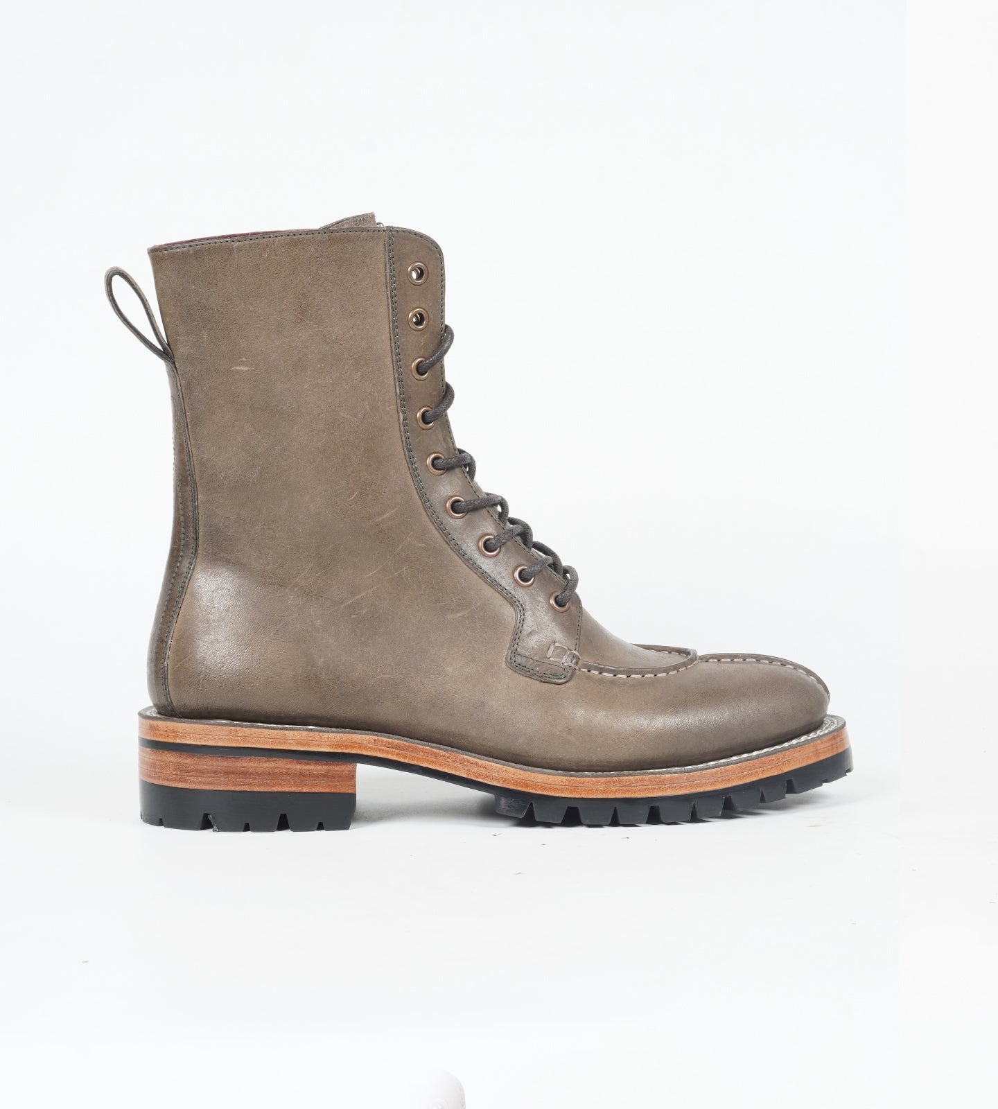 Badalassi Veg Tanned Carlo Pueblo -  Grigio Split Toe Derby Boot