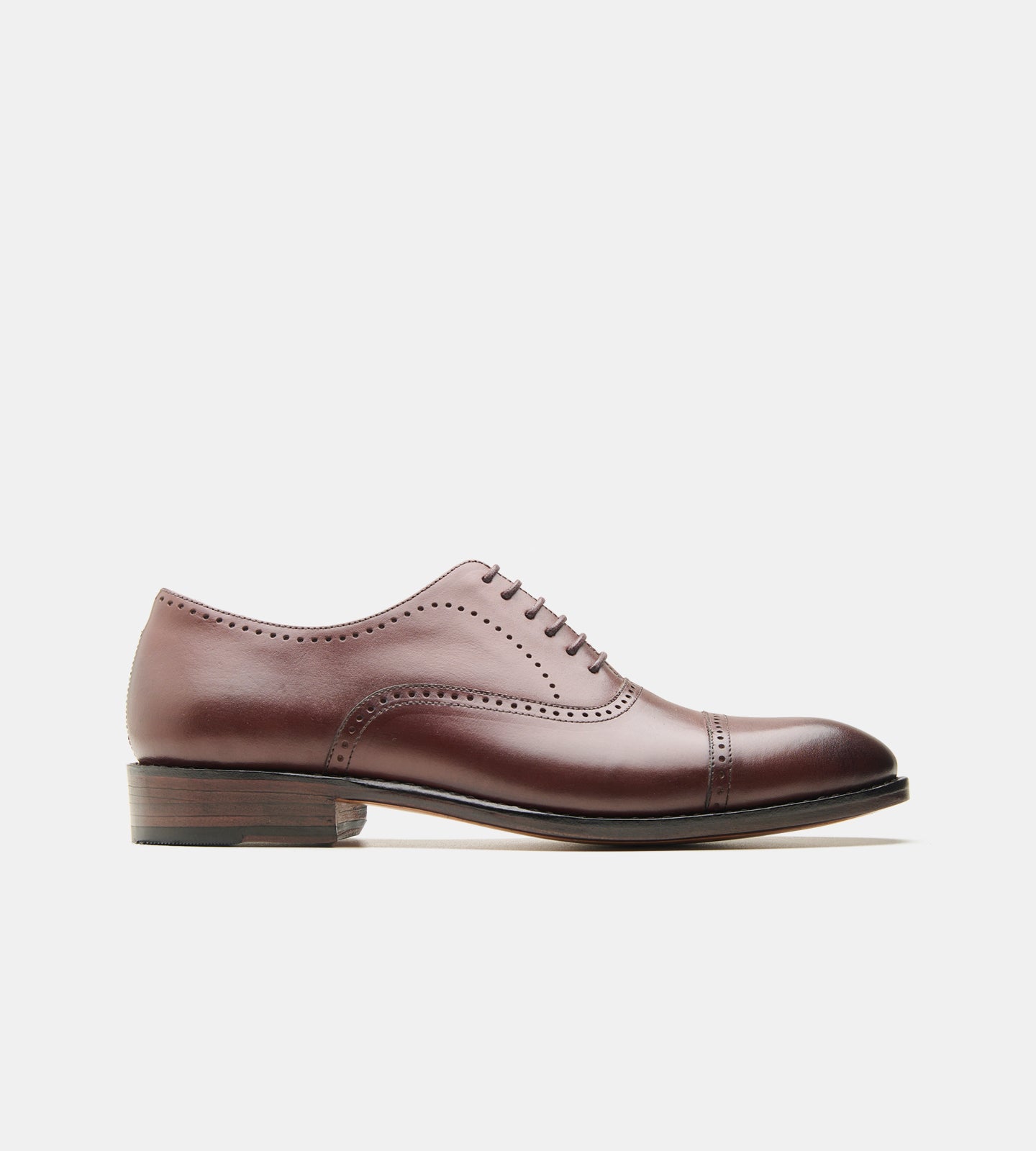 Goodyear Welted Brown Captoe Oxford with Punches