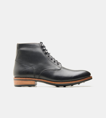 Goodyear Welted Black Plain Toe Boot