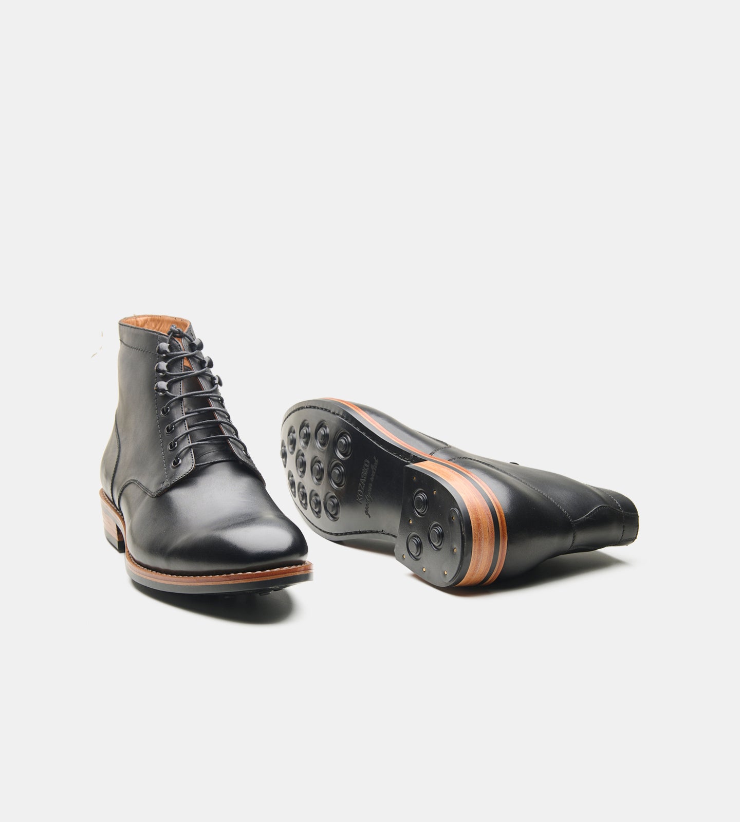 Goodyear Welted Black Plain Toe Boot