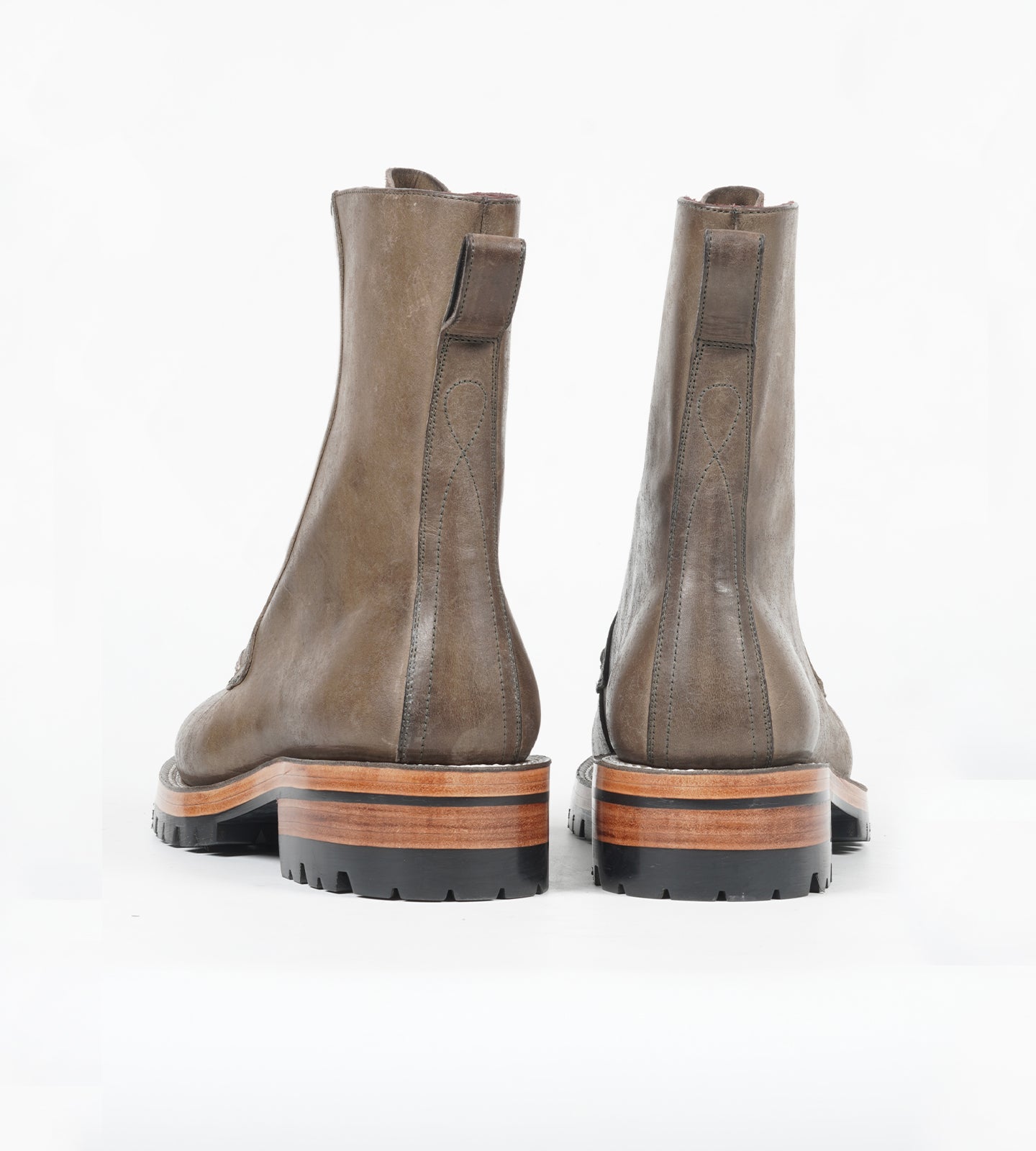 Badalassi Veg Tanned Carlo Pueblo -  Grigio Split Toe Derby Boot