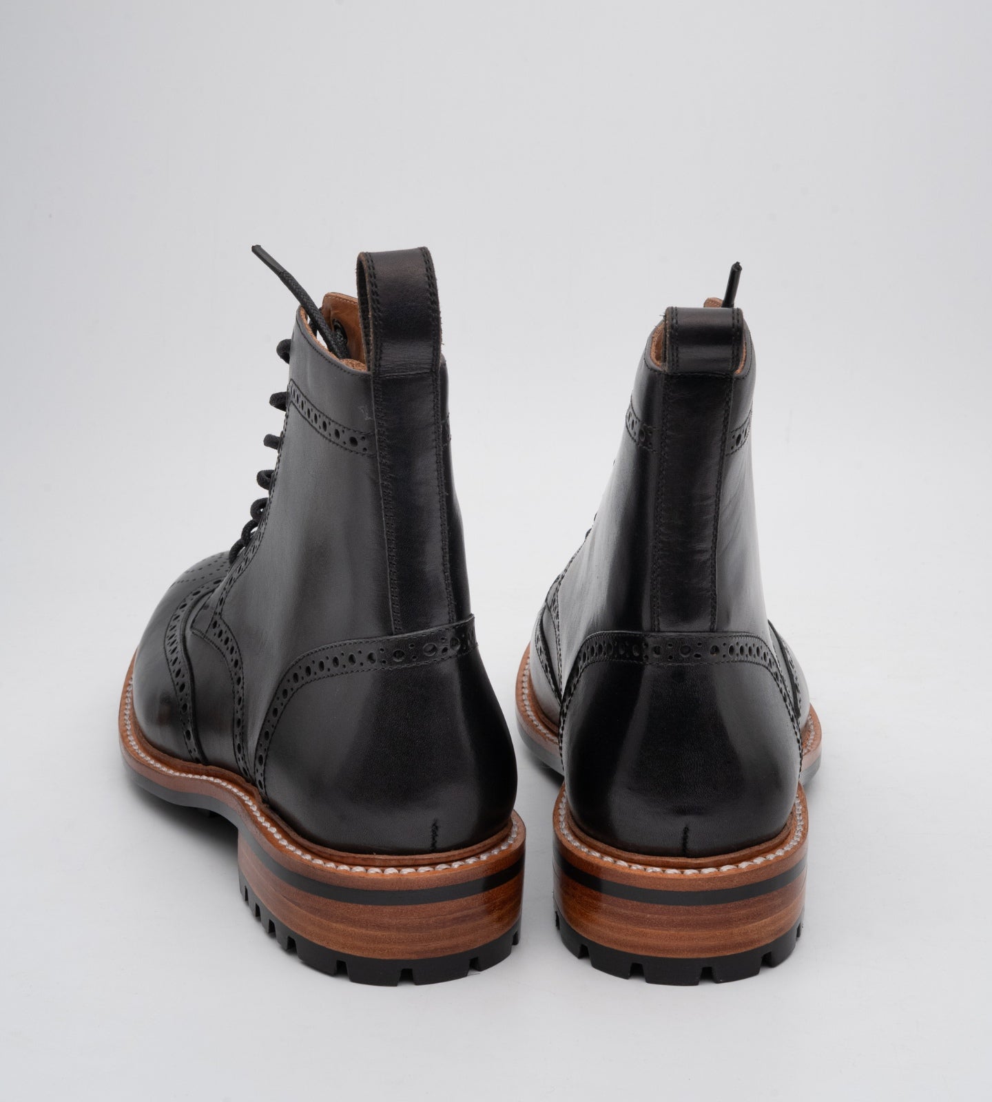 Goodyear Welted Black Wingtip Brogue Boot