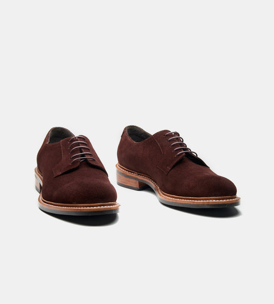 Goodyear Welted Brown Suede Plain Toe Blucher