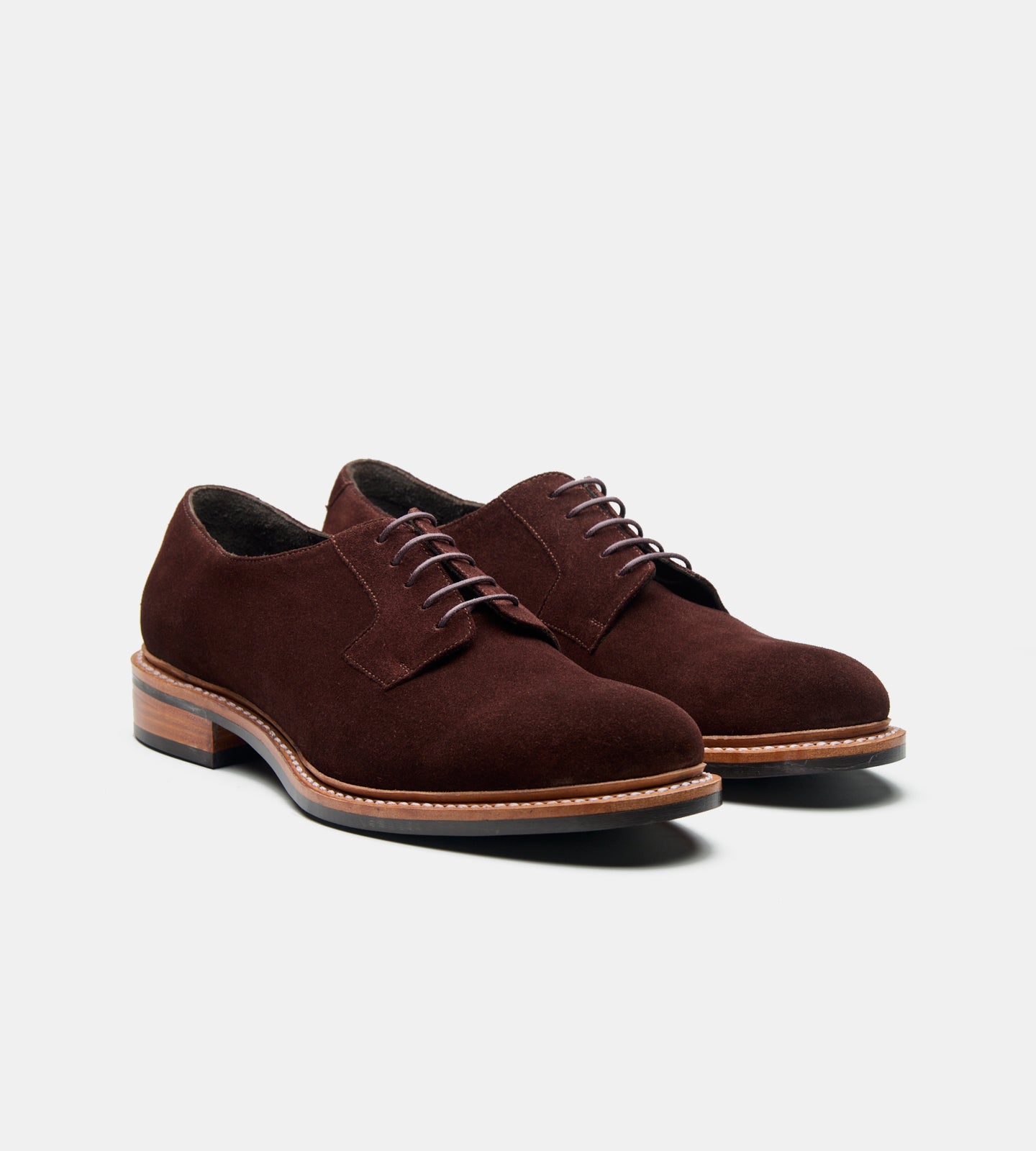 Goodyear Welted Brown Suede Plain Toe Blucher