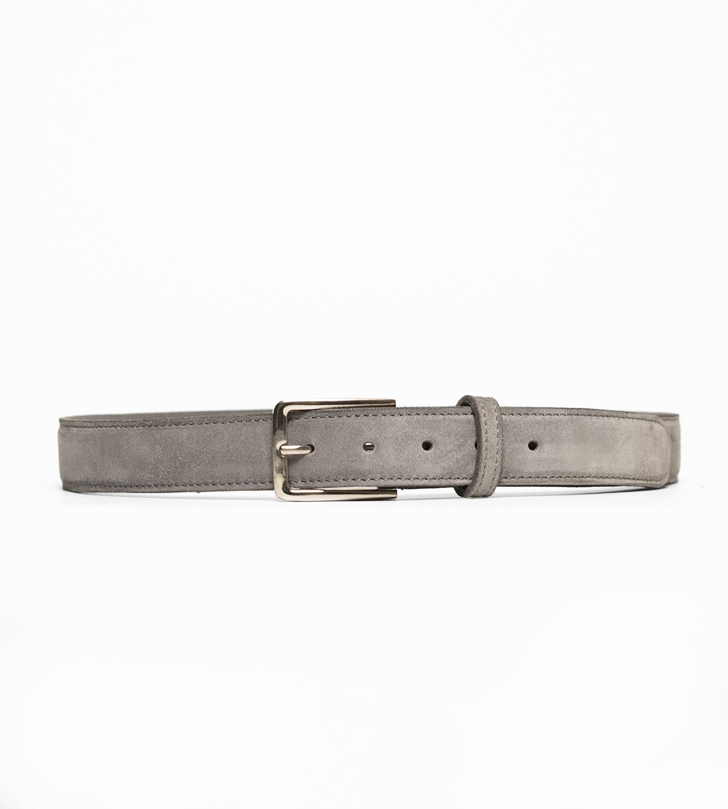 Italian  Grey Suede Leather Belt