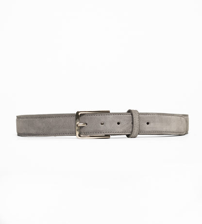 Italian  Grey Suede Leather Belt
