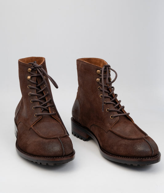 Hand Welted Classic Rough out Split Toe Derby Boot