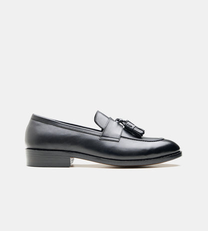 Goodyear Welted Black Tassel Loafer