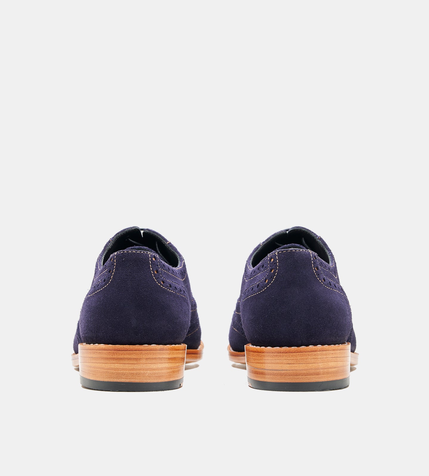 Goodyear Welted Navy Suede Wingtip Dress Oxfords