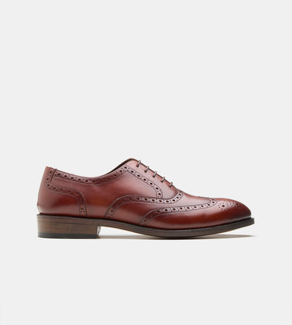 Goodyear Welted British Tan Wingtip Oxfords