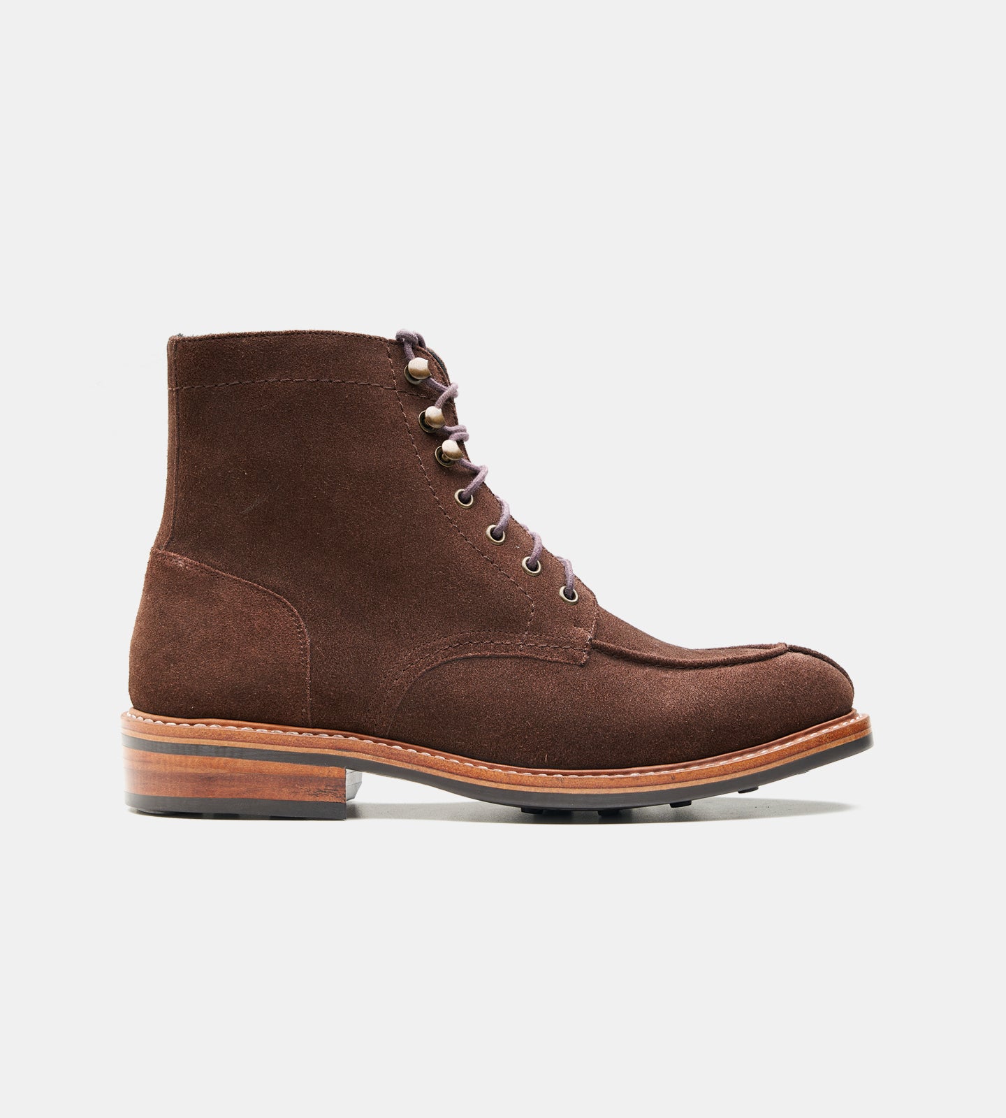 Goodyear Welted Suede Split Toe Derby Boot