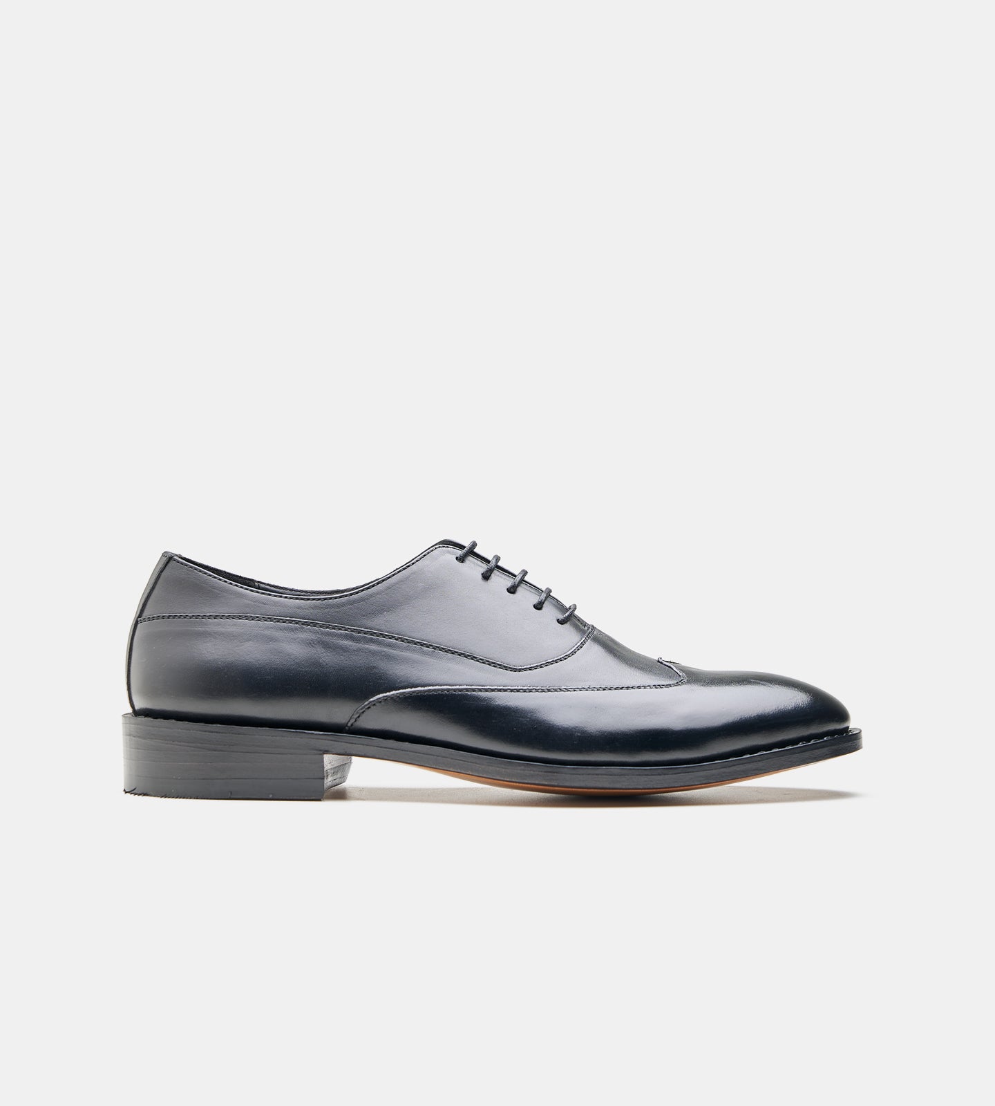 Goodyear Welted Black Wingtip Stitch Oxfords