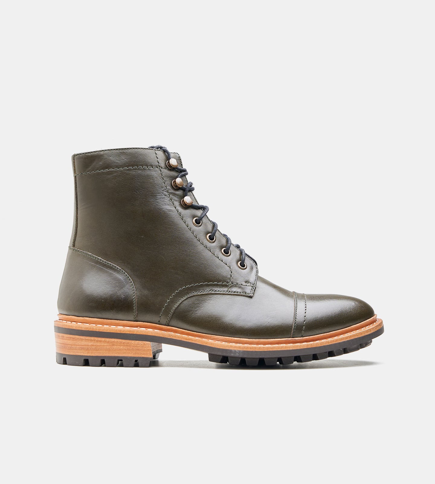 Goodyear Welted Olive Captoe Boot