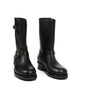 Hand Welted Virginia Hydro Pull up Black Leather Engineer Boots