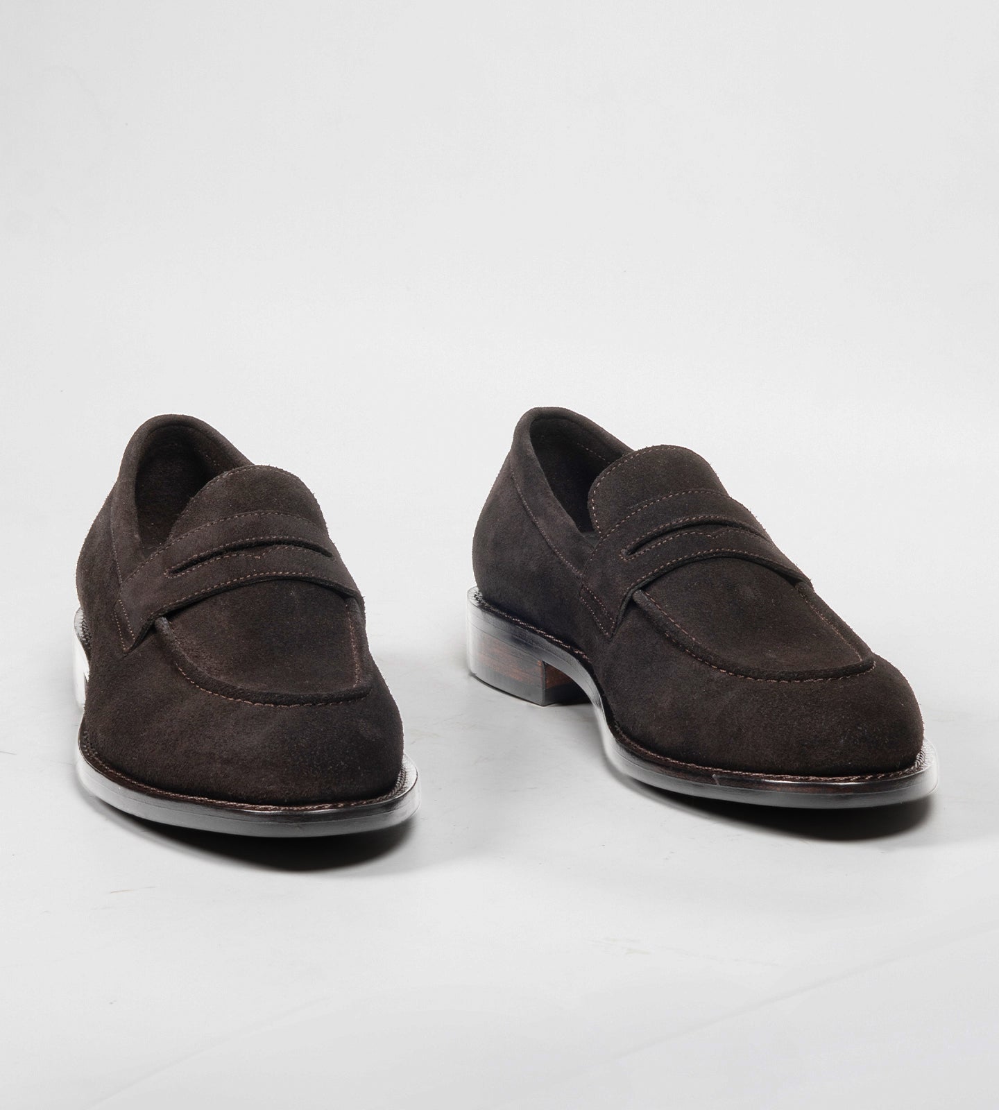 Goodyear Welted Brown Groupo Mastrotto Suede Penny Loafer