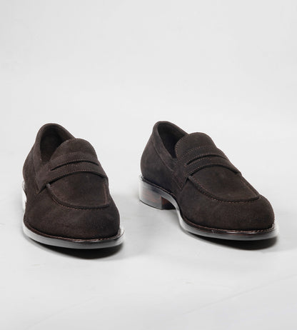 Goodyear Welted Brown Groupo Mastrotto Suede Penny Loafer